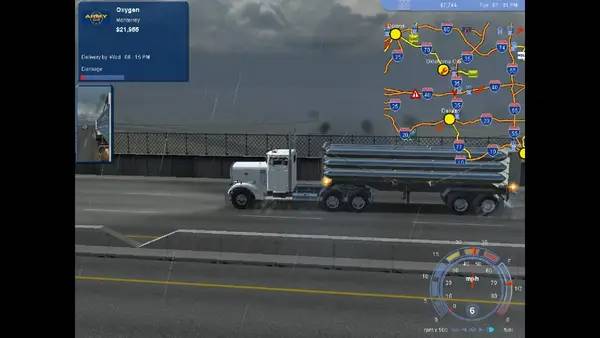 Иллюстрация уровня 18 Wheels of Steel  Pedal to the Metal с деталями окружения