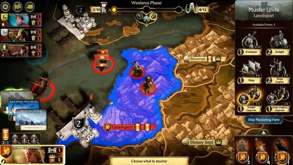 Иллюстрация уровня A Game of Thrones  The Board Game - Digital Edition с деталями окружения