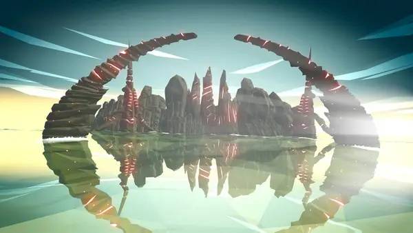 Иллюстрация уровня Aaero с деталями окружения