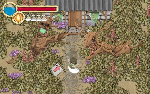 Иллюстрация уровня Abeline Rush с деталями окружения