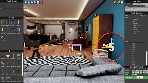 Иллюстрация уровня AI Drone Simulator с деталями окружения