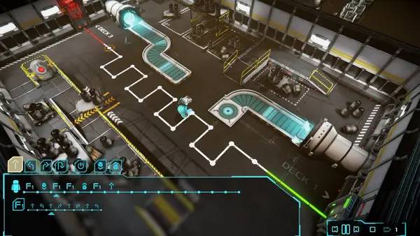 Иллюстрация уровня Algo Bot с деталями окружения