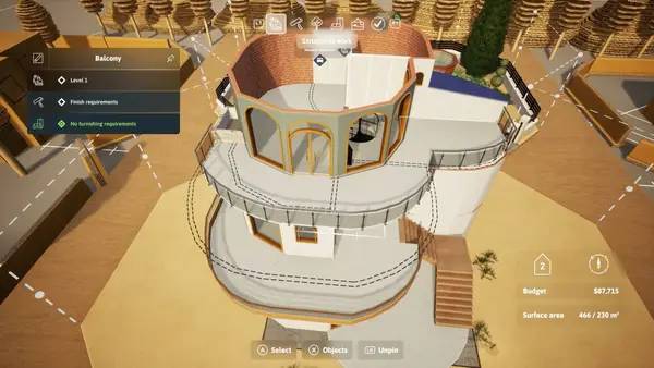 Иллюстрация уровня Architect Life A House Design Simulator с деталями окружения