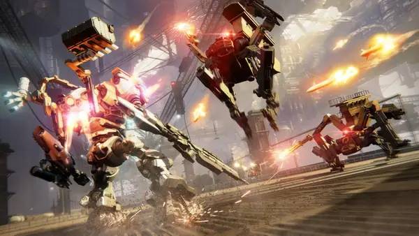 Иллюстрация уровня ARMORED CORE 6 FIRES OF RUBICON с деталями окружения
