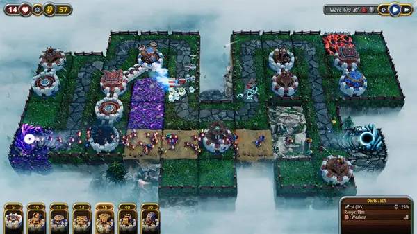 Иллюстрация уровня Artisan TD с деталями окружения