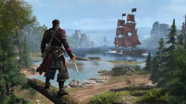 Иллюстрация уровня Assassin’s Creed Rogue с деталями окружения