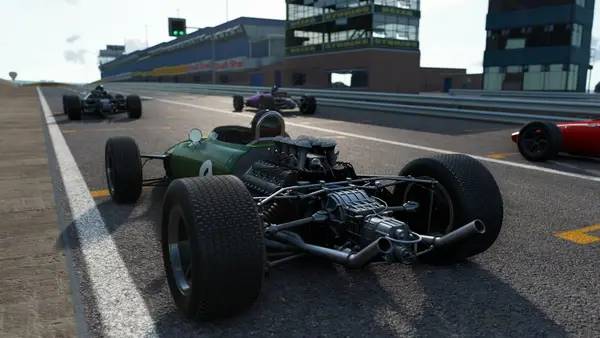 Иллюстрация уровня Automobilista 2 с деталями окружения