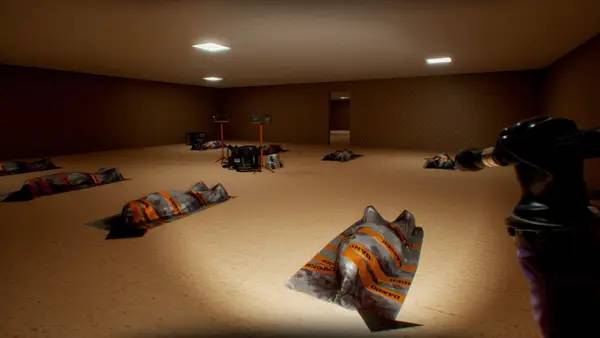 Иллюстрация уровня Backroom Company с деталями окружения