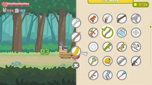 Иллюстрация уровня Bacon May Die с деталями окружения