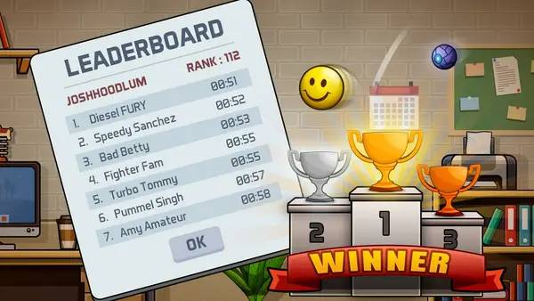 Иллюстрация уровня Ball at Work The Ultimate Speedrun Platformer! с деталями окружения