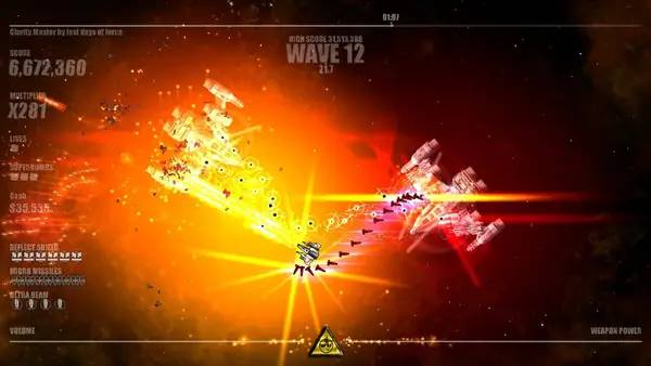 Иллюстрация уровня Beat Hazard Ultra с деталями окружения