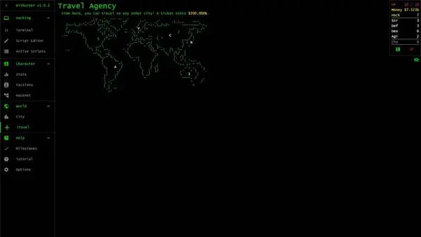 Иллюстрация уровня Bitburner с деталями окружения