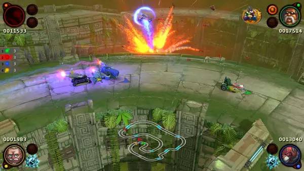 Иллюстрация уровня BlazeRush с деталями окружения