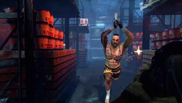 Иллюстрация уровня Blue Estate The Game с деталями окружения