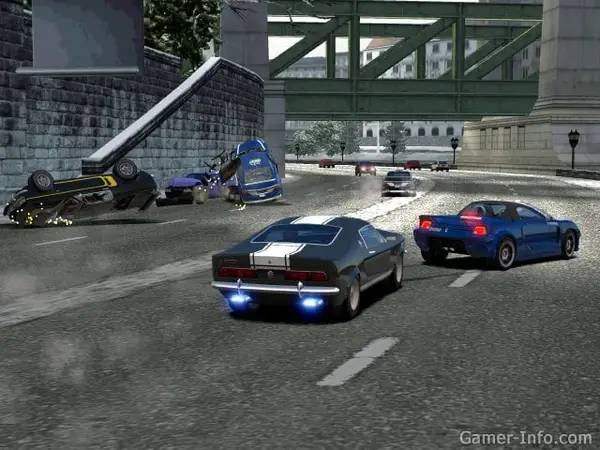 Иллюстрация уровня Burnout 3 Takedown с деталями окружения
