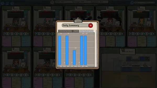 Иллюстрация уровня Call Center Tycoon с деталями окружения