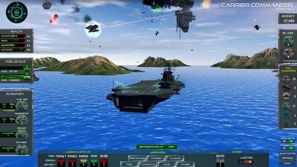 Иллюстрация уровня Carrier Commander с деталями окружения