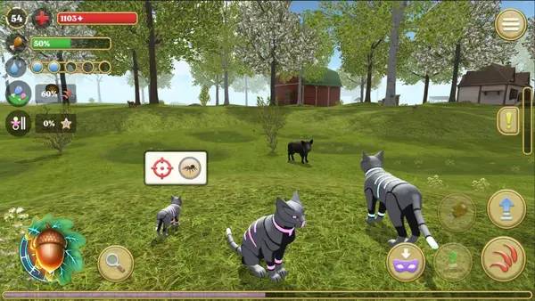 Иллюстрация уровня Cat Simulator Animals on Farm с деталями окружения