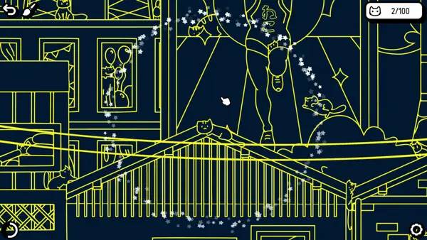 Иллюстрация уровня Cats and Seek Osaka с деталями окружения