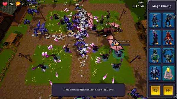 Иллюстрация уровня Champs TD с деталями окружения