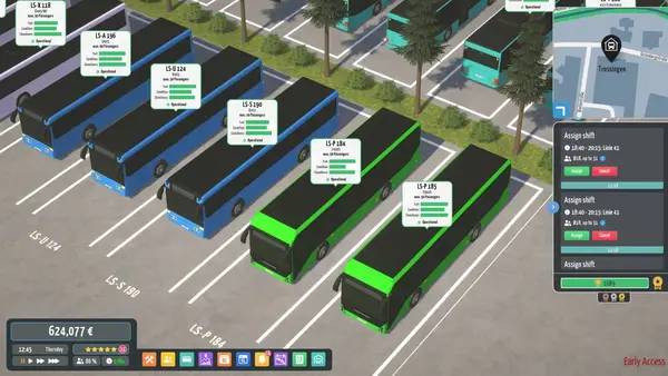 Иллюстрация уровня City Bus Manager с деталями окружения