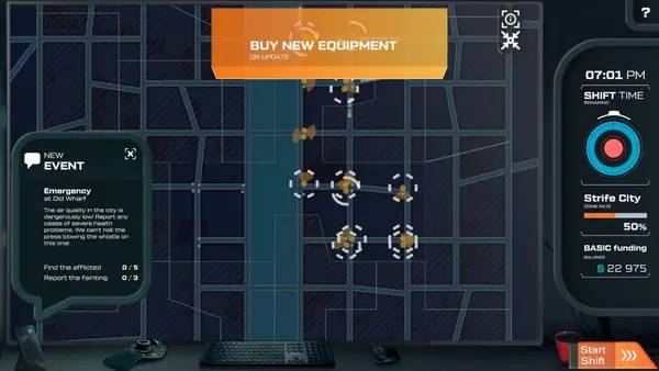 Иллюстрация уровня City Eye с деталями окружения