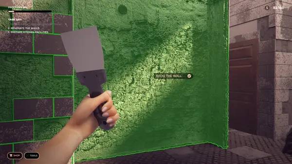 Иллюстрация уровня Coffee Bar Renovator с деталями окружения