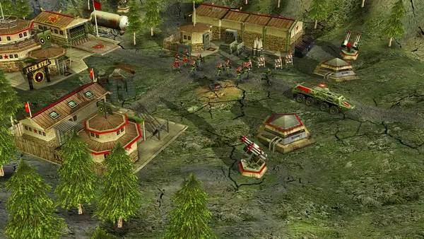 Иллюстрация уровня Command & Conquer Generals - Zero Hour с деталями окружения