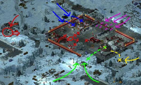 Иллюстрация уровня Command & Conquer Tiberium Resurrection с деталями окружения