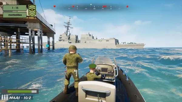 Иллюстрация уровня Commando Hero 2 First Blood с деталями окружения