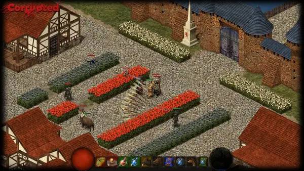 Иллюстрация уровня Corrupted с деталями окружения