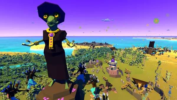 Иллюстрация уровня Crest - an indirect god sim с деталями окружения