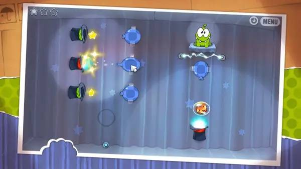 Иллюстрация уровня Cut the Rope с деталями окружения