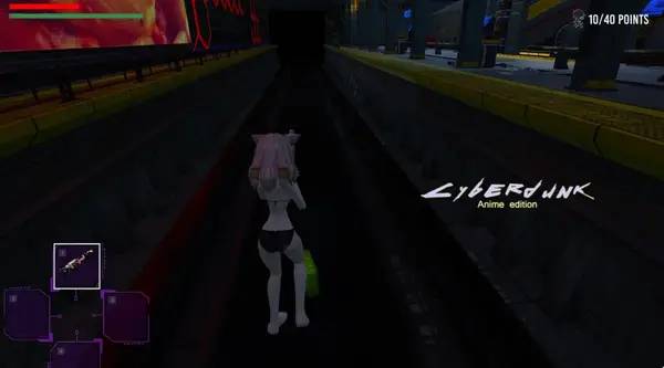 Иллюстрация уровня Cyberdunk Anime Edition с деталями окружения