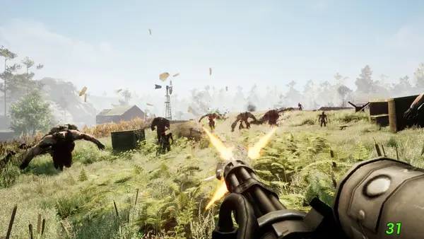 Иллюстрация уровня Cyborg Arena 2 с деталями окружения