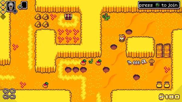 Иллюстрация уровня Dandy and Randy DX с деталями окружения