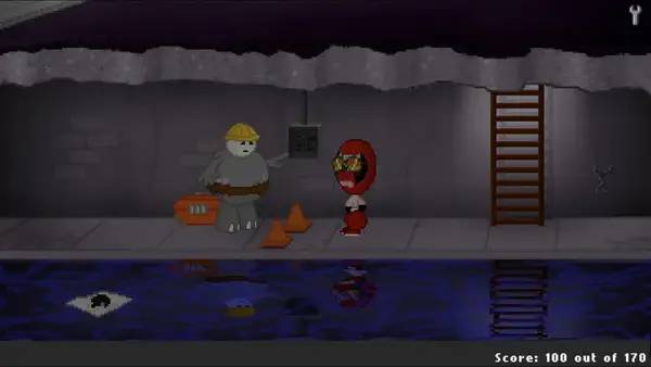 Иллюстрация уровня Dangeresque The Roomisode Triungulate с деталями окружения