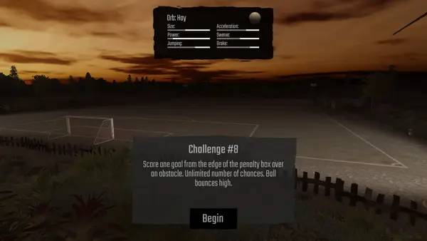 Иллюстрация уровня Dark Roll Free Kick Challenge с деталями окружения