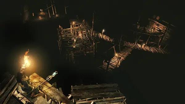 Иллюстрация уровня Dark Souls 2  Scholar of the First Sin с деталями окружения