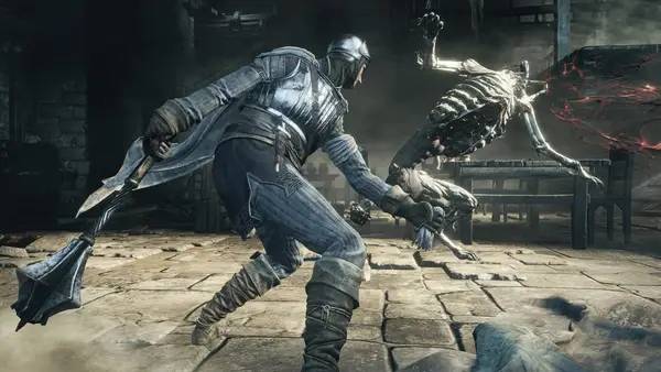Иллюстрация уровня DARK SOULS 3 с деталями окружения
