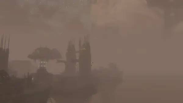 Иллюстрация уровня De-Void с деталями окружения