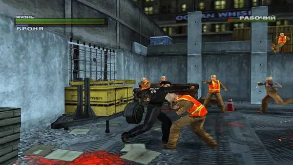 Иллюстрация уровня Dead to Rights с деталями окружения