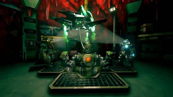 Иллюстрация уровня Deep Rock Galactic  Rogue Core с деталями окружения