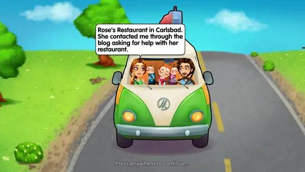 Иллюстрация уровня Delicious - Emily's Road Trip с деталями окружения