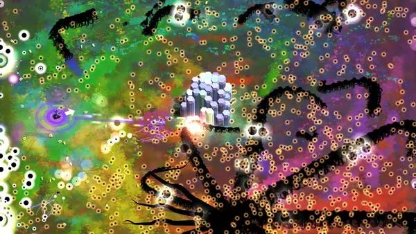 Иллюстрация уровня Devader с деталями окружения