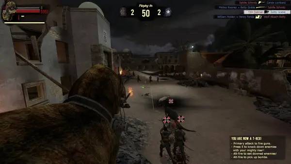 Иллюстрация уровня Dino D-Day с деталями окружения