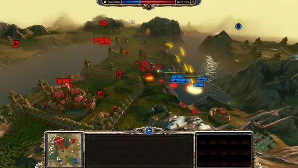 Иллюстрация уровня Divinity Dragon Commander с деталями окружения