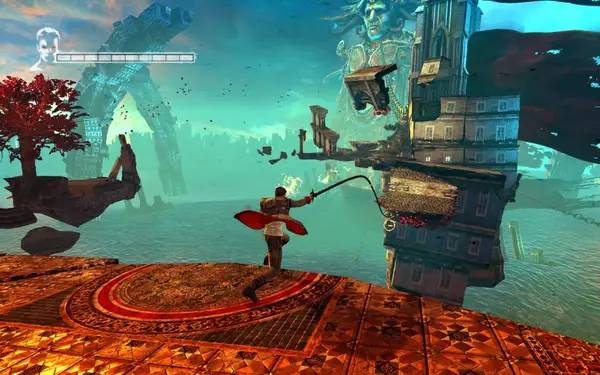 Иллюстрация уровня DmC Devil May Cry с деталями окружения