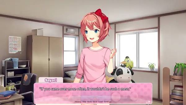 Иллюстрация уровня Doki Doki Literature Club! с деталями окружения
