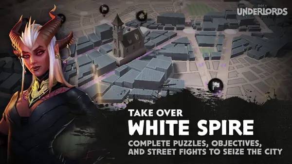 Иллюстрация уровня Dota Underlords с деталями окружения